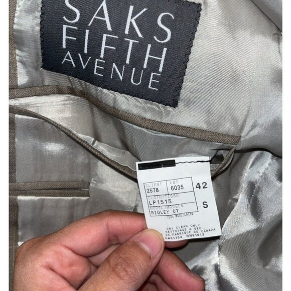 LORO PIANA  Mens Brown Blazer Ridley Ct 100% Wool Size 42 S - Picture 6 of 8